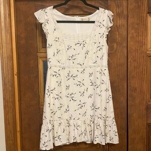 Altar'd State White Flutter Sleeve Sundress, Size Large